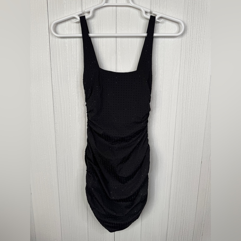 Zara Black Embellished | Bedazzled Mini Dress - Picture 5 of 10
